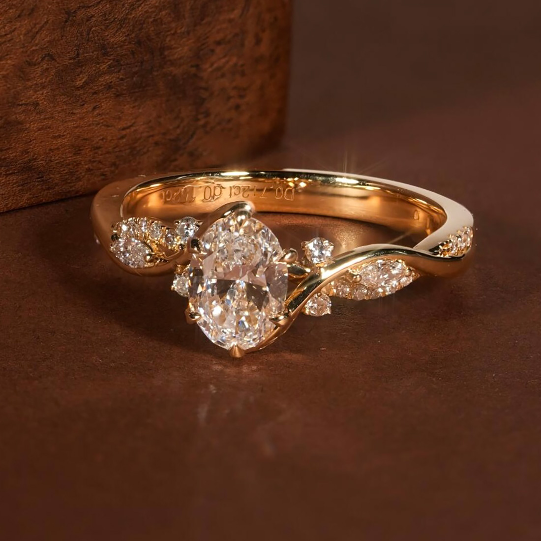 1 Karat Oval Kesim Vintage Pırlanta Tektaş Yüzük