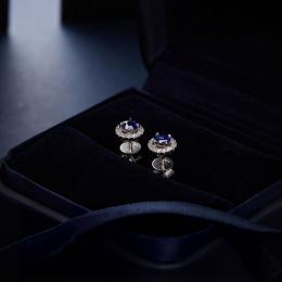 1.20 Safir PırlantalıTektaş Küpe