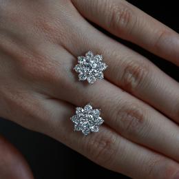 2.28 Karat F Color GIA Sertifikalı Pırlanta Tektaş Küpe