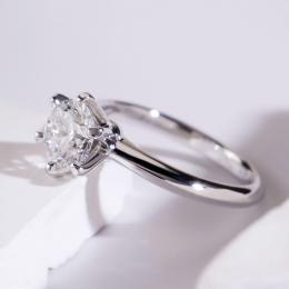 1 Karat F Color Altı Tırnak Pırlanta Tektaş Yüzük