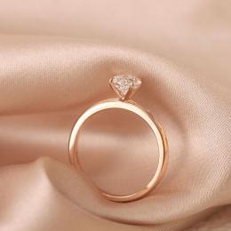 0.70 Karat Oval Kesim Pırlanta Rose Gold Tektaş Yüzük