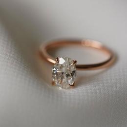 0.80 Karat Oval Kesim Pırlanta Tektaş Yüzük