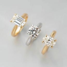 1 Karat Oval Kesim Sarı Altın Pırlanta Tektaş Yüzük