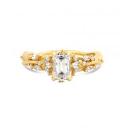 1.40 Karat Emerald Kesim Vintage Tasarım Pırlanta Tektaş Yüzük