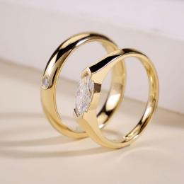 0.70 Karat Markiz Kesim Modern Pırlanta Sarı Altın Tektaş Yüzük
