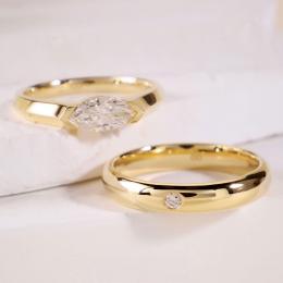0.70 Karat Markiz Kesim Modern Pırlanta Sarı Altın Tektaş Yüzük