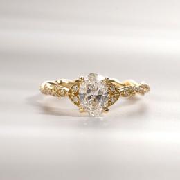 1.10 Karat Oval Kesim Vintage Pırlanta Tektaş Yüzük