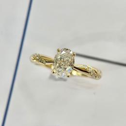 0.80 Karat Oval Kesim Pırlanta Tektaş Yüzük