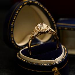 1.20 Karat Oval Kesim Pırlanta Vintage Tektaş Yüzük
