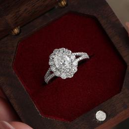 1 Karat E SI2 GIA Oval Kesim Vintage Pırlanta Tektaş Yüzük