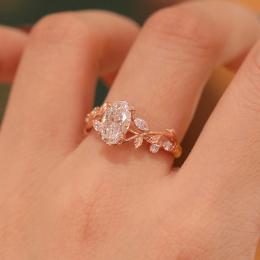 1.20 Karat Oval Kesim Vintage Pırlanta Tektaş Yüzük