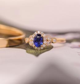 1 Karat Vintage Safir Yüzük