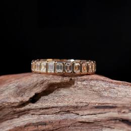 3 Karat Emerald Kesim Pırlanta Tamtur Yüzük