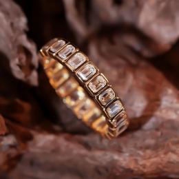 3 Karat Emerald Kesim Pırlanta Tamtur Yüzük
