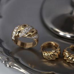 0.50 Karat Özel Tasarım Sarı Altın Pırlanta Yüzük