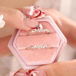 0.50 Karat Rose Gold Pırlanta Yarımtur Yüzük