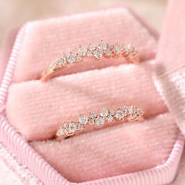 0.50 Karat Rose Gold Pırlanta Yarımtur Yüzük
