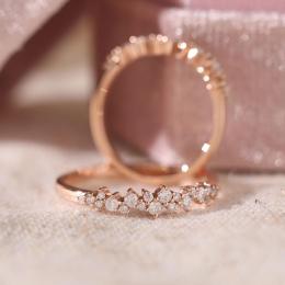 0.50 Karat Rose Gold Pırlanta Yarımtur Yüzük